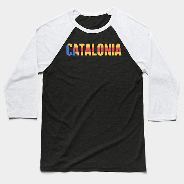 Catalonia Flag Baseball T-Shirt by MeatMan